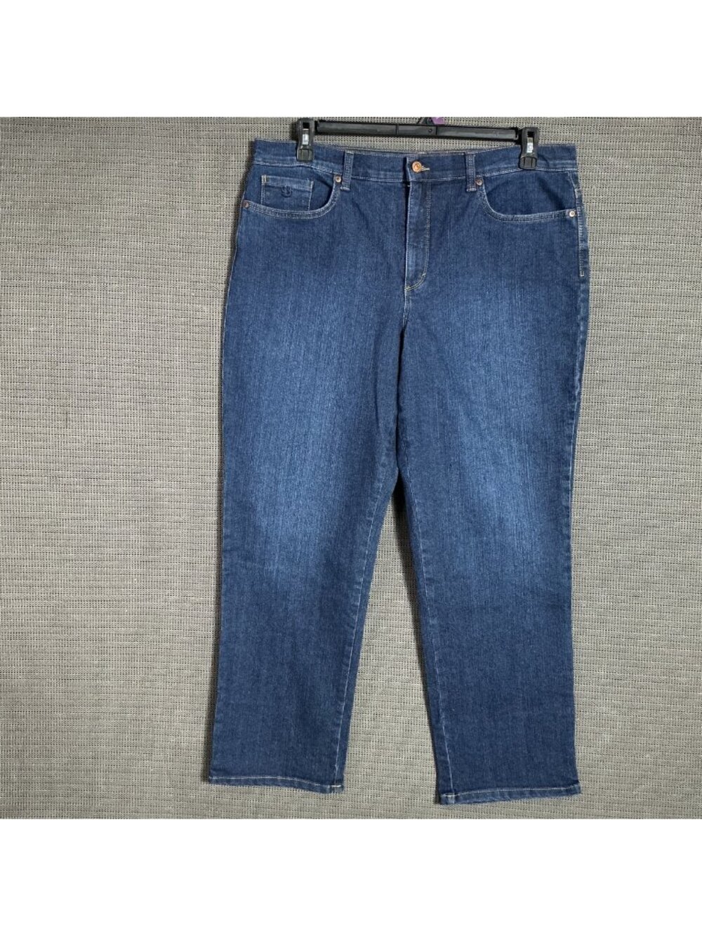 Gloria Vanderbilt Womens Size 16S Blue Amanda Classic Fit Tapered Leg Jeans Dark